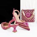 Women Shoes Matcing Bag Set in Design Quality Pumps for Wedding