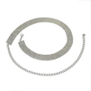Silver chain necklace on a white background, Obroi