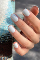 24Pcs Short Nails Glossy Square Press On Nails Full Cover Acrylic Tips