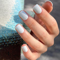 24Pcs Short Nails Glossy Square Press On Nails Full Cover Acrylic Tips