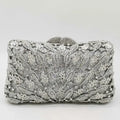 Silver beaded clutch bag on a white background, Obroi