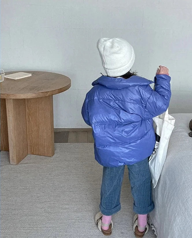 Winter new style children's white duck down down jacket boys and girls waterproof white duck down bread jacket coat