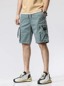 Summer Cargo Shorts Men Streetwear Short Male Straight Cotton Casual Shorts