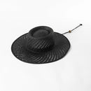 Hollow Big Brim Beach Straw Hats For Women With Straps Design Summer Sun Hats Lady Panama Fedora Hat