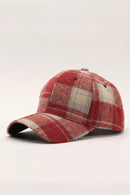Autumn and winter houndstooth series baseball cap classic wool plaid wide-brimmed cap