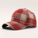 Autumn and winter houndstooth series baseball cap classic wool plaid wide-brimmed cap
