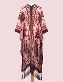 Bohemian Kimono Velvet Tassel Shawl Casual and Versatile for Women on Vacation