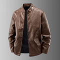 Autumn winter Jacket Men Light Luxury Casual Fit Slim Baseball Clothes Man Trendy Motorcycle Leather Coat