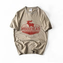 Washed Brushed American Retro Letter Casual T-shirt for Men Summer Tees Top