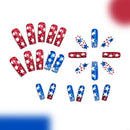 4th of July Glues on Long Coffin Fake Independence Day French Tip Press on Artificial Acrylic
