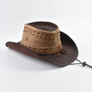 Leather Western Hat Wide Brim Godfather Hats Jazz Cap