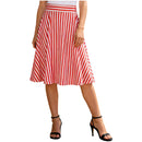 Women Adults Timeless Striped Swing Skirt