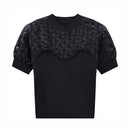 Elegant Lace Crochet Hollow T-shirt Women Thin Knitted Summer Casual All Match