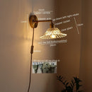 Wall Lamp Sconce Glass Balcony Bedroom Bathroom Mirror Light Fixtures Copper Nordic Lampe De Chevet