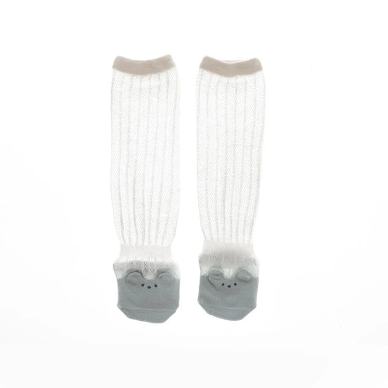 0-3Years Summer Girls Sock Cotton Knee High Socks For Girls Soft Breathable Newborn Baby Boys Mesh Sock Long Children Sock