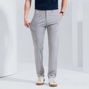 Spring Summer Men's Solid Trousers Men Loose Straight Casual Pants