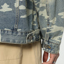 2025 Spring New Men's Camouflage Print Denim Jacket Streetwear Fashion Vintage Denin Coat Cowboy Motorcycle Jacket