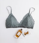 Bra Natural Silk Fine Shoulder Strap Triangle Cup Steel Ring Free for Women