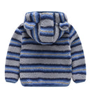 Woolen hooded coat solid color zipper coat children's winter clothes
