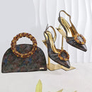 women's shoes with garland diamond clutches pointed shoes wedding shoes and bag