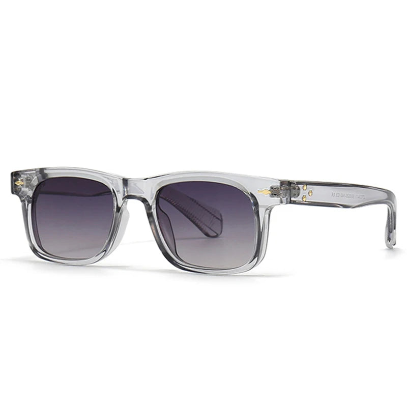 Retro Square Rivets Men Sunglasses Shades UV400 Gradient Women Trending Sun Glasses