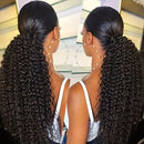 Kinky Curly Wrap Ponytail Human Hair Extension 12-24 Inch Ponytail Clip in Extensions