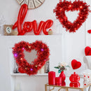 Heart Wreath Front Door Window Mantel Valentine Day Door Garlands Room Wreath Decor