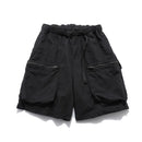Retro Men Loose Straight Leg Clean Large Casual Five-Quarter Length Pants