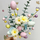 Easter Decoration Artificial Egg Tulip Flower Branch Daisy Flower DIY Bouquets for Easter Party Home Table Decors