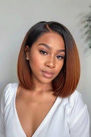 Woman with a stylish haircut against a neutral background, Obroi