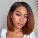 Woman with a stylish haircut against a neutral background, Obroi