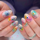 Hand Press On Nail Art Almond Portable Short Nails Girls Handmade Nails