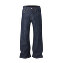 Blue Mens Baggy Jeans Straight  Cleanfit Loose Casual Denim Pants