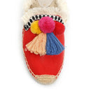 Women's Slippers Espadrilles Fluffy Ball Mule Slides Shoes Outside Spring women sandals