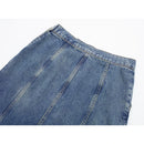 Denim Long Skirt Women Casual Wide Long Skirt Chic Lady Female Clothing