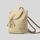Casual Straw Backpacks for Women Weave Travel Flap Backapck for Girls Summer Beach Bag