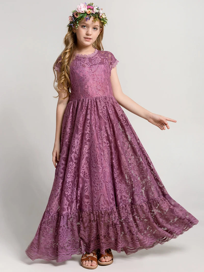 Summer Wedding Girl Cotton Girl Princess Long Dress Tank Top Children's Clothing
