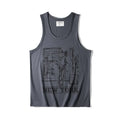 Summer Retro Sleeveless T-shirt Men's Cotton Washed Casual Vest