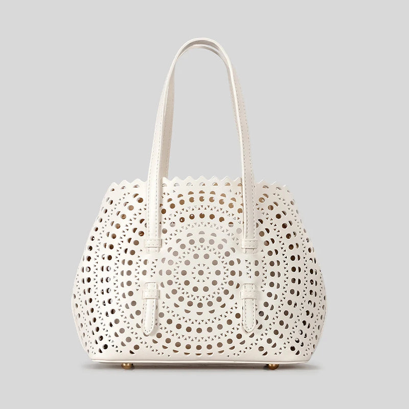 Hollow Small Tote Bag Designer Carving Women Handbags Luxury Shoulder Crossbody Bags Trend Summer Beach Bag