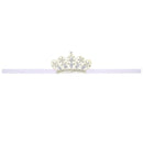 Crown Diamond Headband Hair Accessories Baby Girls Headwear Little Princess Rhinestone Nylon Headwrap