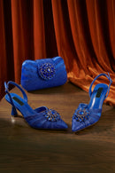 Rhinestone high heel shoe And Bag Pointed-Toe Shoes