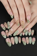 10/30Pcs Luminous Gradient Almond Press On Nail Elegant Upscale Nail For Holiday Events
