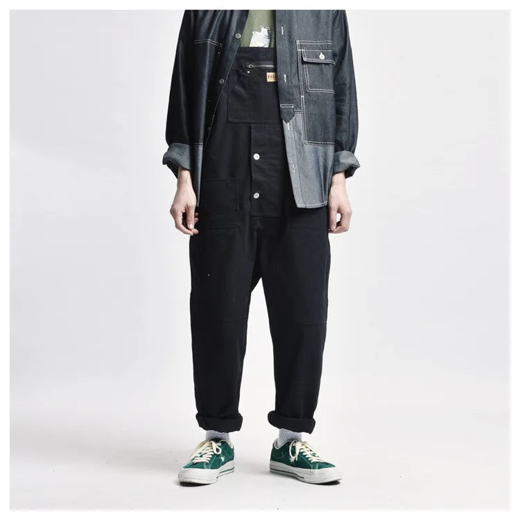 Men Outdoor Clothes Retro Casual Loose Baggy Cargo Pants Trousers Work Jumpsuit Men