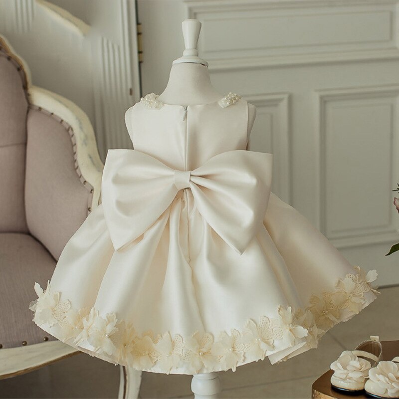 Girls Princess Dress for Baby Elegant Wedding Dresses Kids Vintage Ball Gown Children 1st Birthday Baptism Party