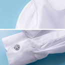 Preppy White Blouses for Girls Shirts Autumn Teenagers Children Clothing Tops