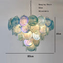Art Handmade Glass Blue Chandeliers Italian Foyer Design Idea Home Deco Hanging Lamps for Ceiling Dinging Room