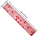 Valentine's Day Love Lace Table Flag Placemat Set Wedding Bottle Festive Tablecloth Home Decoration