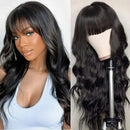 Wavy black hair extensions on a mannequin head and a model, Obroi