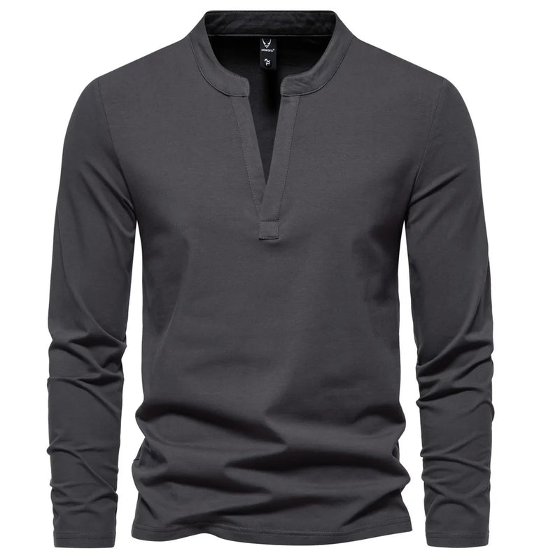 Clothing Men's Long Sleeve T-shirts Slim Fit Casual T-shirt