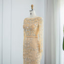 Said Luxury Beading Tassel Dubai Evening Dresses Women Long Sleeve Prom Formal Gowns for Wedding Party Guest